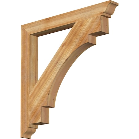 Ekena Millwork Merced Traditional Rough Sawn Bracket, Western Red Cedar, 4"W x 38"D x 38"H BKT04X38X38MRC01RWR